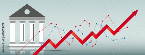 Börse Chart des Wachstums, Booms