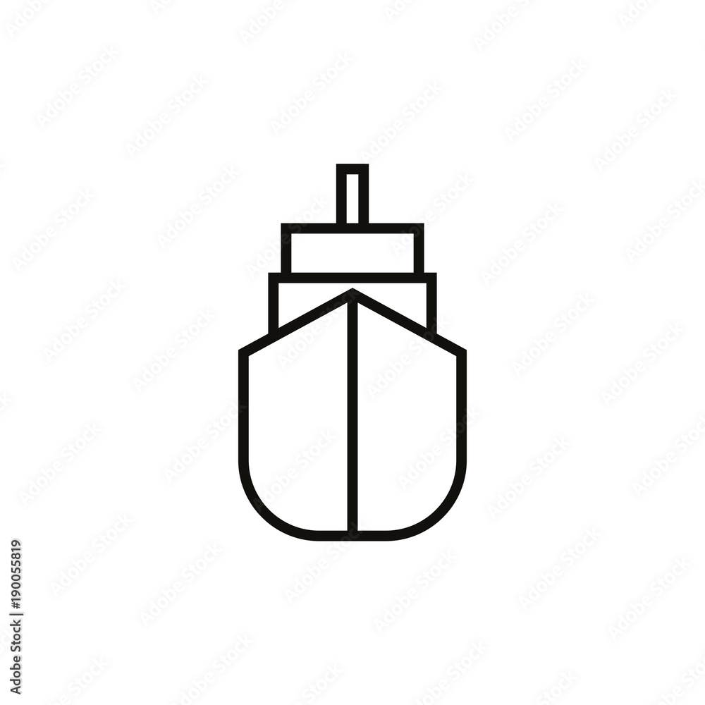 Ship line icon. Boat icon. Transport Ship line icon. Boat icon. Transport
