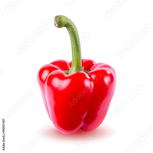 Pepper isolated on white background. Full depth of field with clipping path.