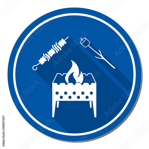 Brazier, zephyr and kebab icon