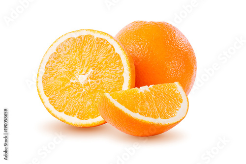 Orange isolated on white background. Full depth of field with clipping path.