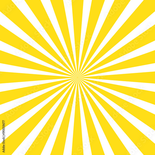 Abstract yellow sun rays background for your design. Vector