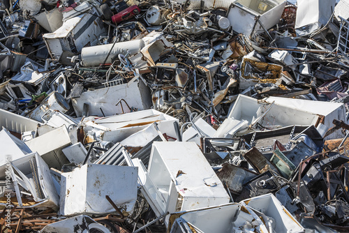 Scrap metal recycling facility, Wilmington, North Carolina, USA.