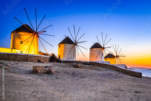 Mykonos, Kato Mili windmill, Greece photo