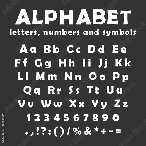 English alphabet, uppercase and lowercase letters