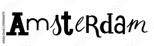 AMSTERDAM custom letters icon