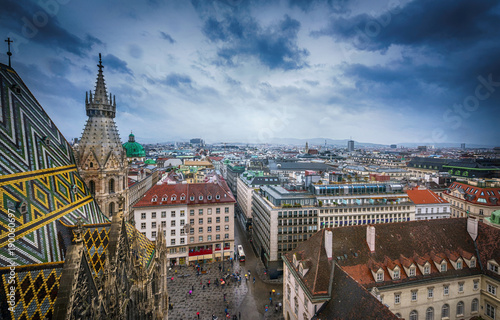 View of Vienna from Saint Stephane's cathedral, Austria