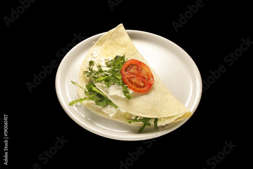 piadina with squaquerone cheese photo