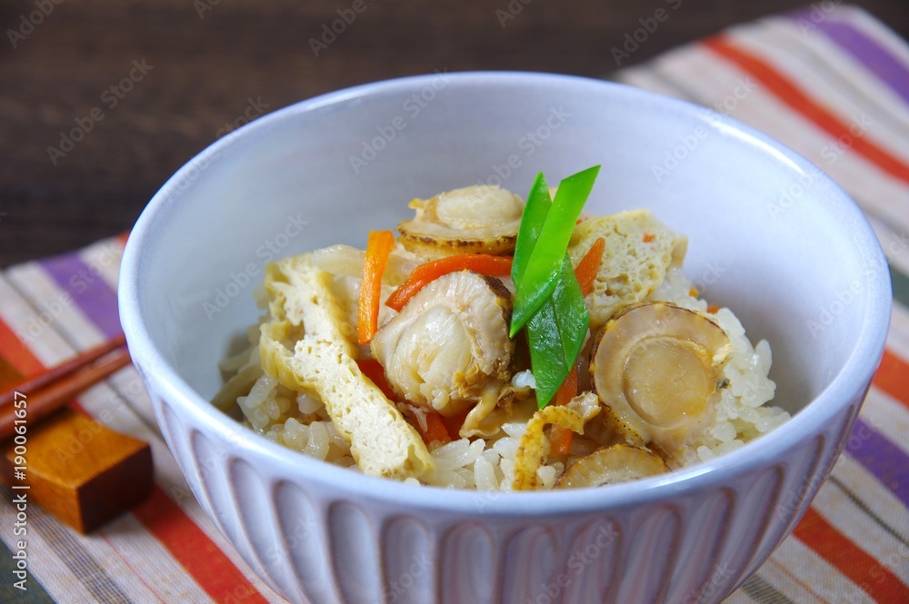 帆立の炊き込みご飯 家庭料理 帆立の炊き込みご飯 家庭料理