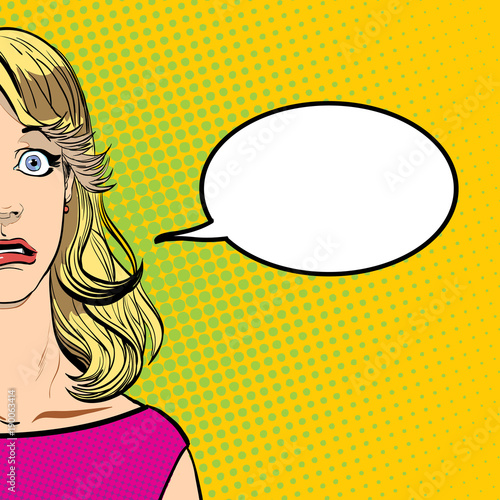 Portrait of surprised woman. Surprised woman. Surprised girl.