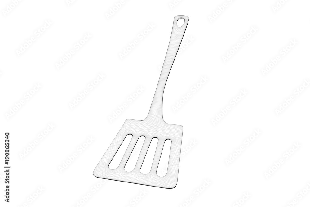 Kitchen Spatula Wireframe Style. Nice 3D Rendering
Kitchen Spatula Wireframe Style. Nice 3D Rendering
