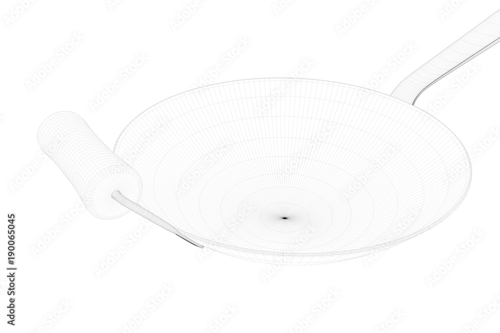 Wok Asia Wireframe Style. Nice 3D Rendering
Wok Asia Wireframe Style. Nice 3D Rendering