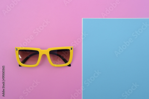 Modern fashionable sunglasses for background
