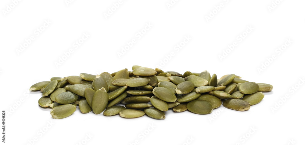 Pumpkin seeds isolated on white background Pumpkin seeds isolated on white background