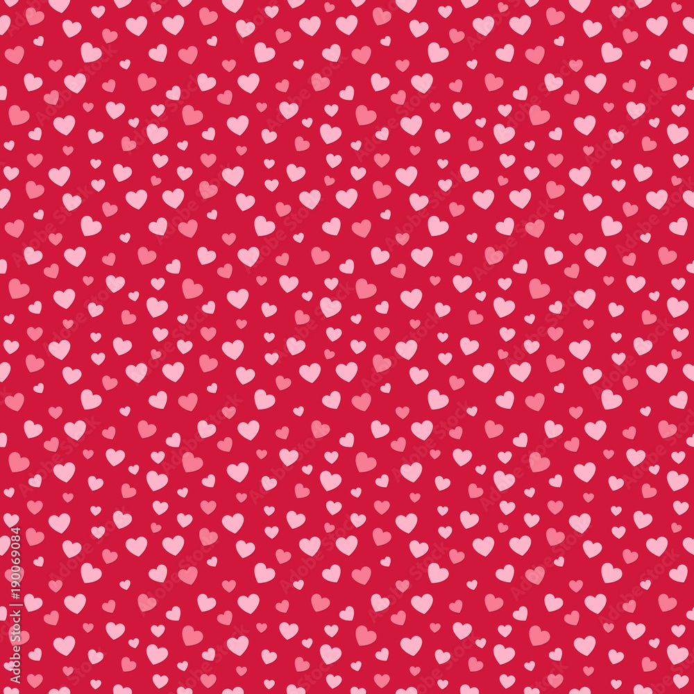 Seamless pattern with paper cut hearts. Valentine's Day, Woman's Day and Mother's Day. Vector.