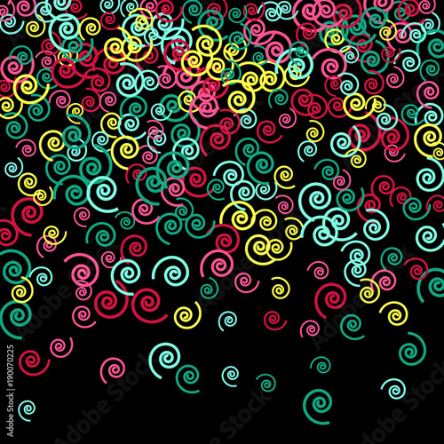 Vector Confetti Background Pattern. Element of design. Color spirals on a white background