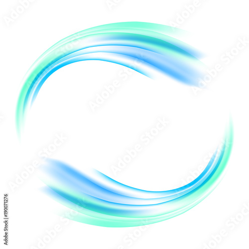 Vector abstract blue circle. Banner, flyer or Logo design template .