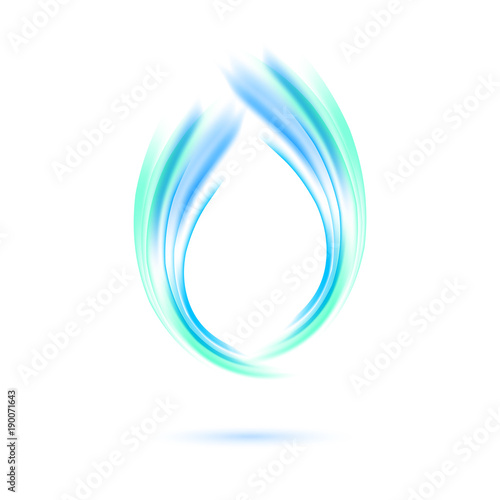Vector abstract background with soft blue waves. Background for presentation, booklet, leaflet.