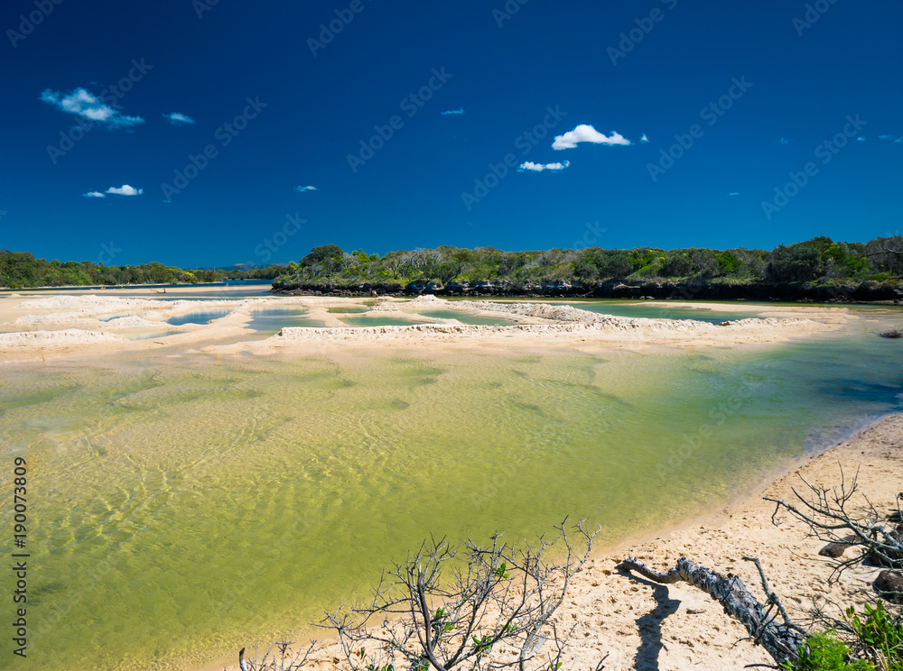 Currimundi lake, family friendly beach, Caloundra, Queensland, Australia