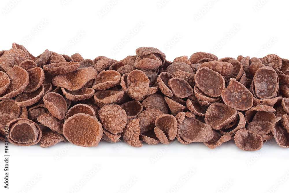 Cocoa corn flakes isolated Cocoa corn flakes isolated