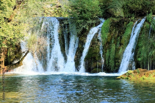 waterfall in Rastoke  Slunj  Croatia