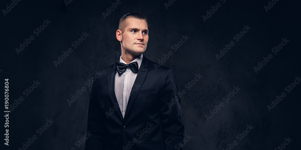 Portrait of a handsome stylish man.