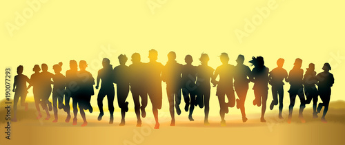 Running people