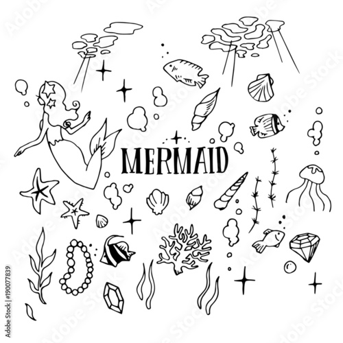 Mermaid Illustration Pack