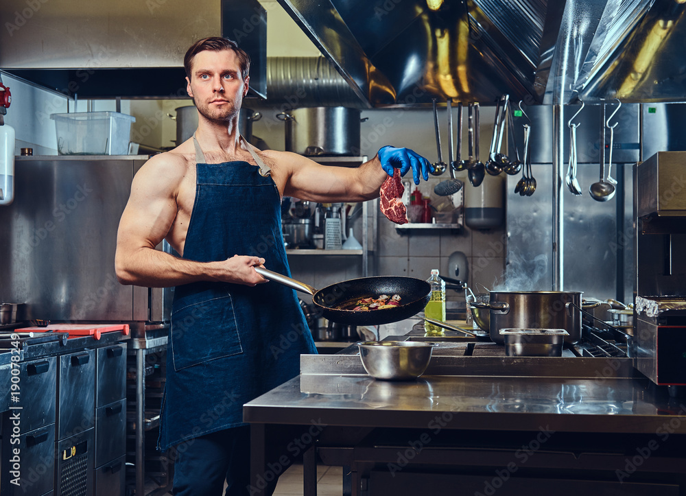 The chef in a kitchen. The chef in a kitchen.