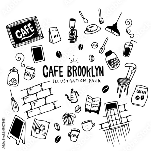 Cafe Brooklyn Illustration Pack