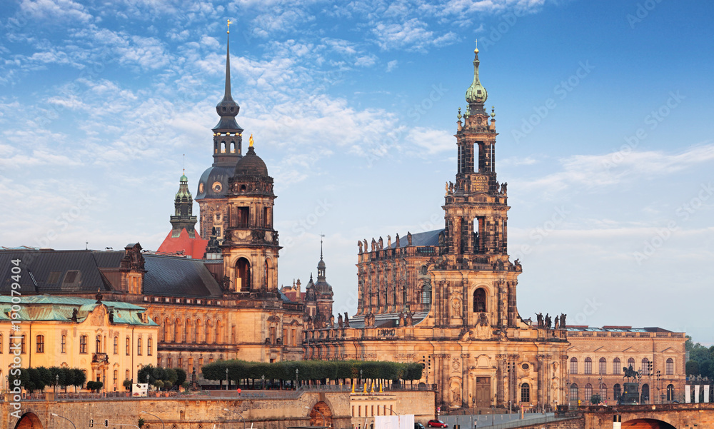 The old town of Dresden with the Hofkirche