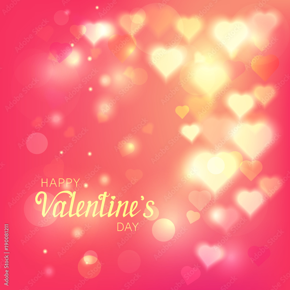 Bright pink Background with Hearts