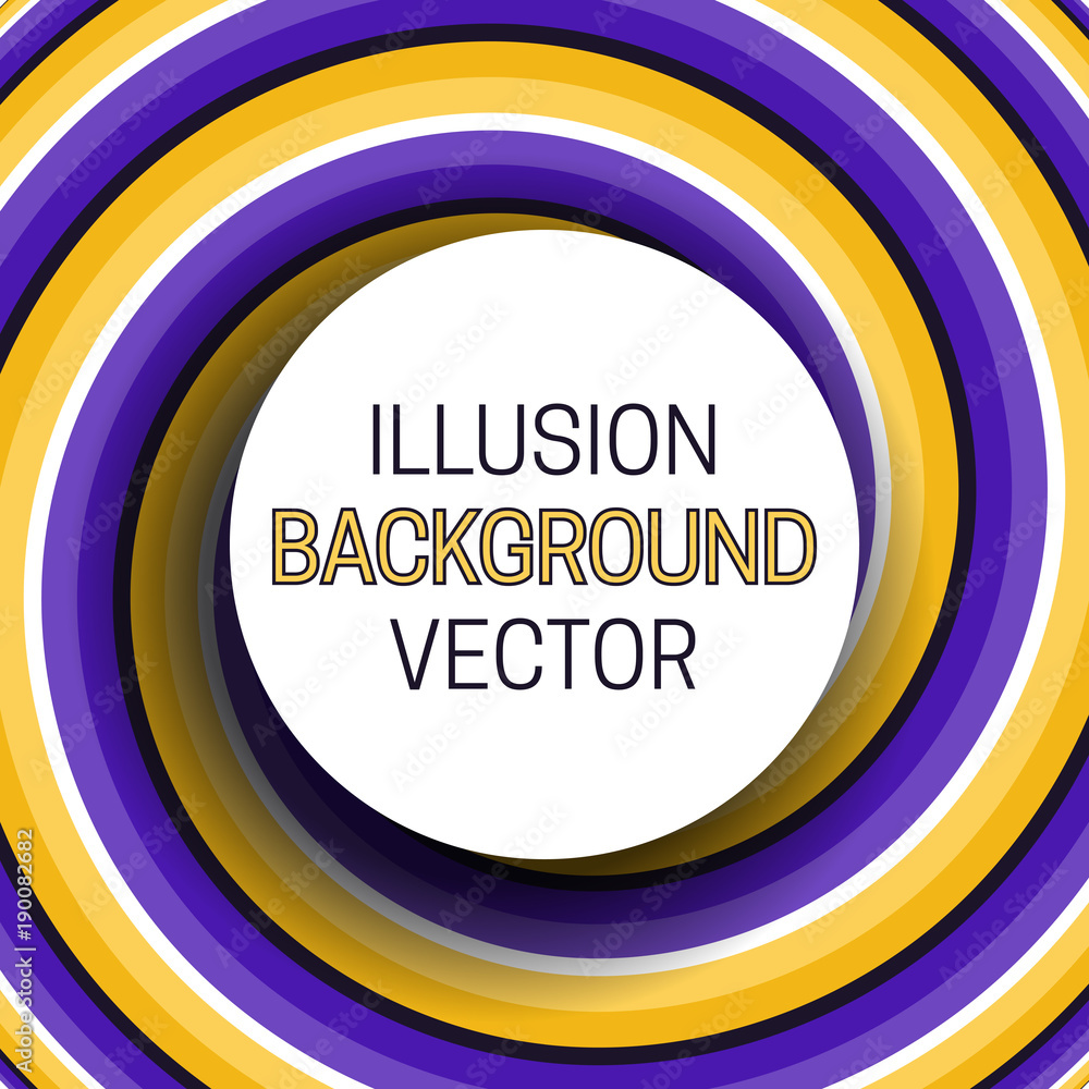 Round frame with shadow on illusion background of moving helix.