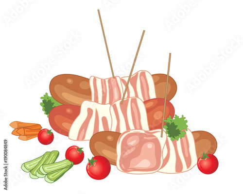 bacon wrapped sausages