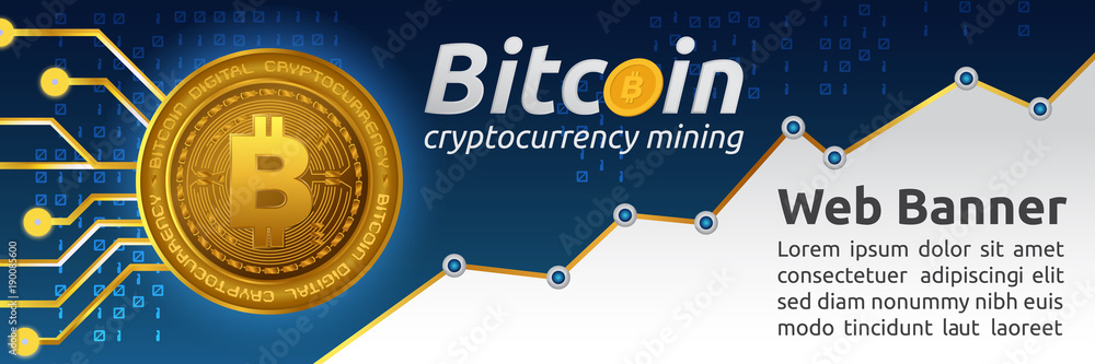 Bitcoin cryptocurrency concept banner background Bitcoin cryptocurrency concept banner background