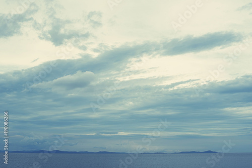natural background with the sky in cloudy weather.