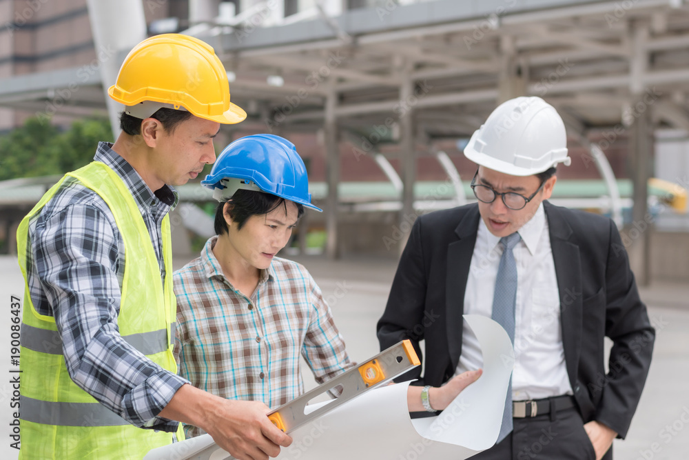 engineering construction teamwork concept : professional engineer work industrial project site engineering construction teamwork concept : professional engineer work industrial project site