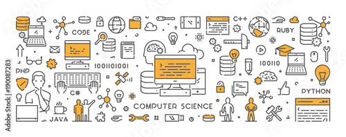 Vector line concept for computer science