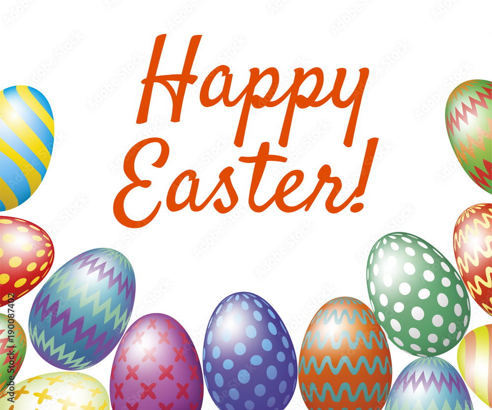 Happy Easter greeting card