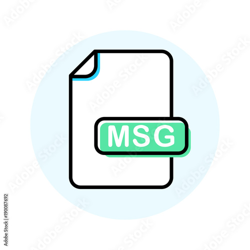 MSG file format, extension color line icon