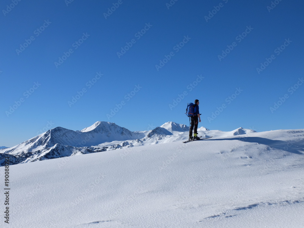 ski de randonnée dans le Capcir pic Péric Pyrénées Orientales