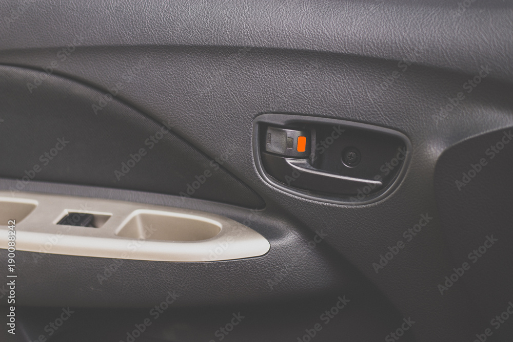 Car door lock inside sytem,Safety door lock Stock Photo Adobe Stock