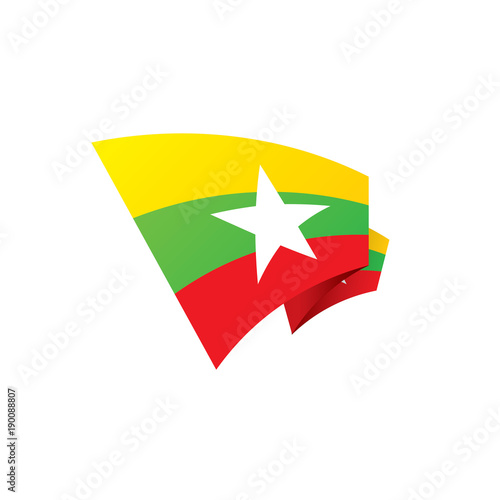 Myanmar flag  vector illustration