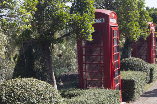 Red phone booth