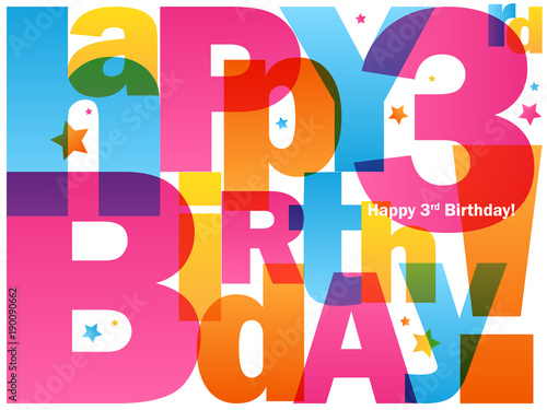 HAPPY 3rd BIRTHDAY Card