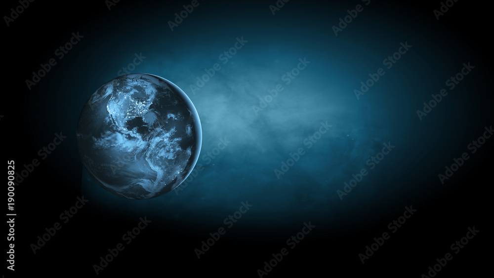 Earth from Space. Best Internet Concept of global business from concepts series. Elements of this image furnished by NASA. 3D illustration