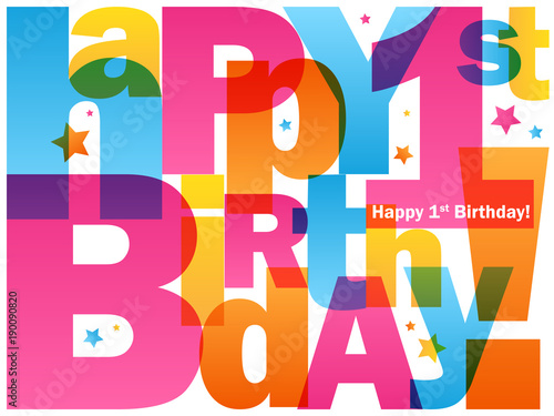 HAPPY 1st BIRTHDAY Card