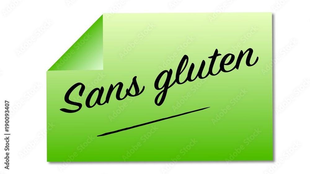 sans gluten mémo autocollant vert sans gluten mémo autocollant vert