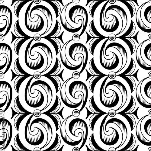 Abstract vertical seamless ballpoint waves pattern