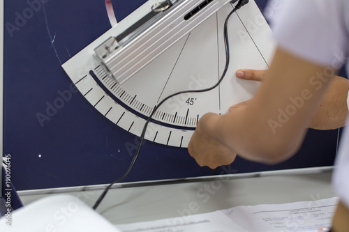 Valokuva Physics experiments, projectile motion